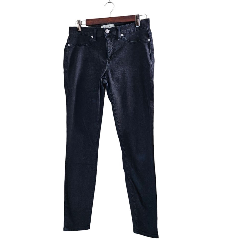 Henry And Belle Womens Size 29 Super Skinny Ankle Jeans Black Denim Pants Pitch